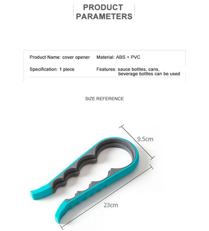 Multi-Functional 4-in-1 Bottle and Can Opener: Essential Kitchen Gadget for Easy Lid and Jar Opening