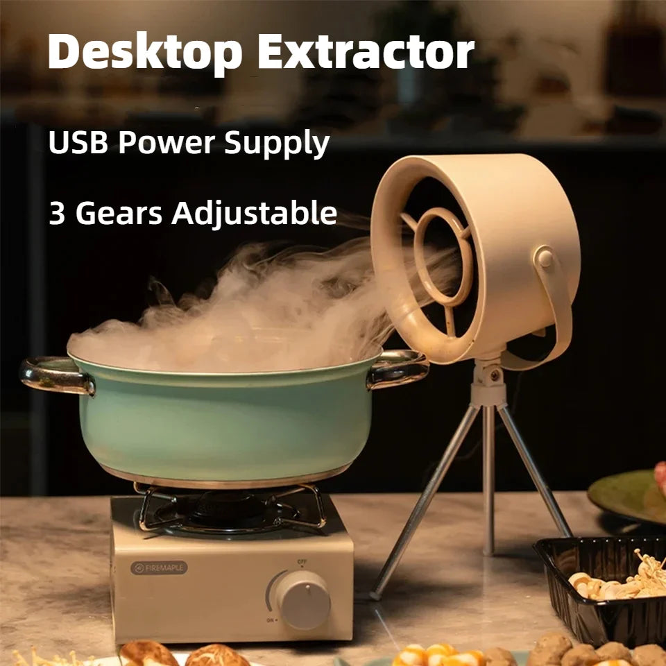 Portable USB-Powered Kitchen Hood Extractor: Mini Desktop Range Hood for Barbecue and Cooking