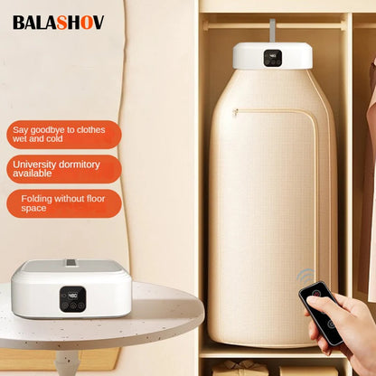 Remote-Controlled Electric Clothes Dryer: Multifunctional Warm Air Laundry Cabinet for Home Use with Timer