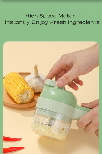 Wireless Electric Vegetable Cutter: Multifunctional Food Chopper, Slicer, and Masher for Kitchen Convenience